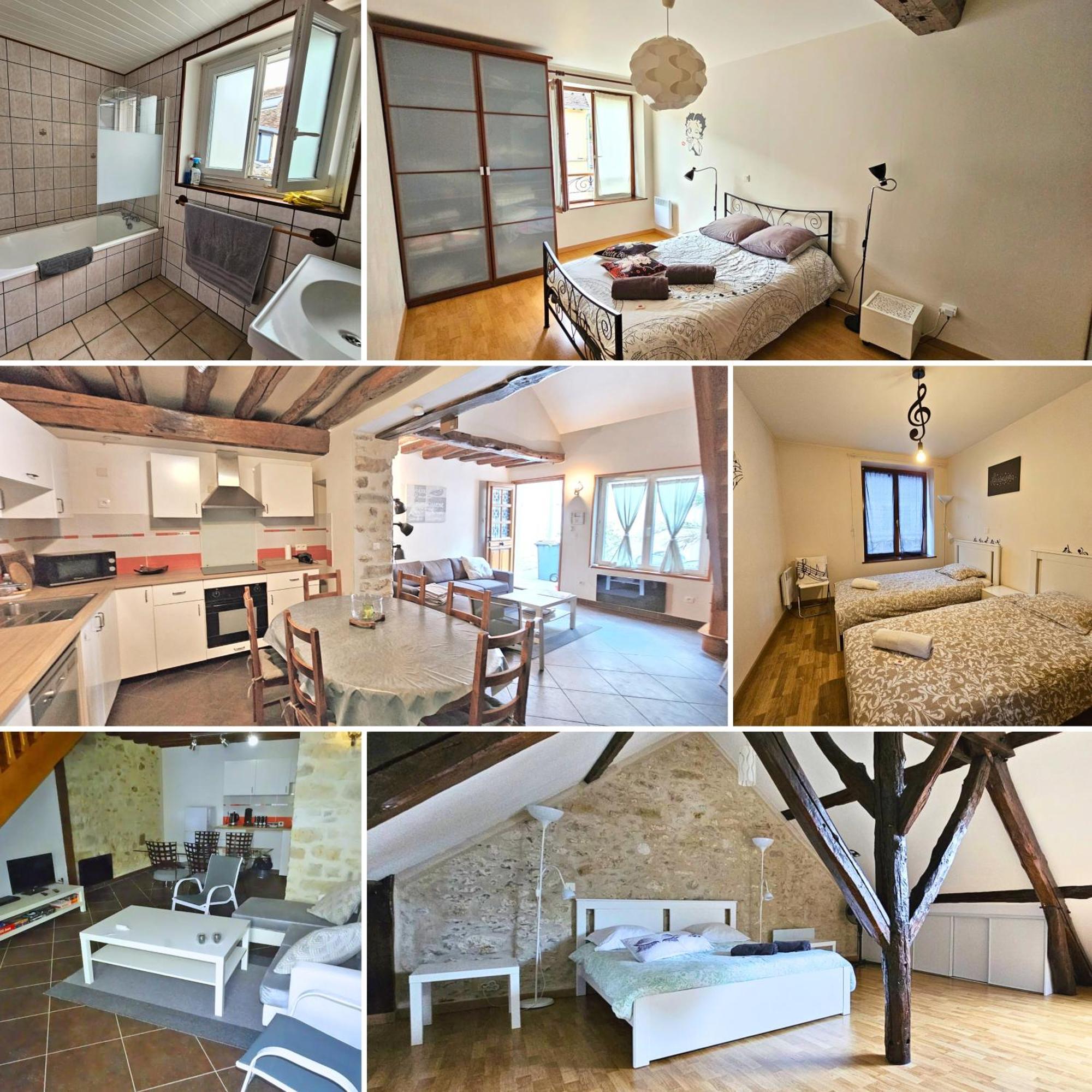 Triplex Sisley - Maison Atypique Avec Cour Exterieure Moret-sur-Loing Extérieur photo